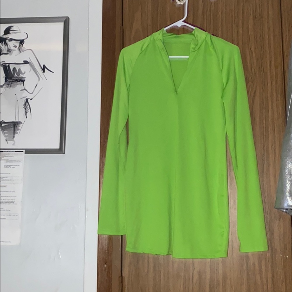 Xsmall lime green dress worn for photo shoot